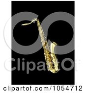 Royalty Free Clip Art Illustration Of A 3d Saxophone by chrisroll