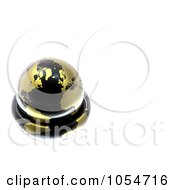 Poster, Art Print Of 3d Gold And Black Globe
