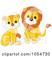 Poster, Art Print Of Digital Collage Of Cute Baby Lions