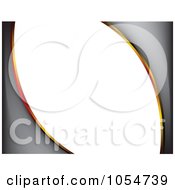 Royalty Free Vector Clip Art Illustration Of A Gray And Gold Frame With White Space