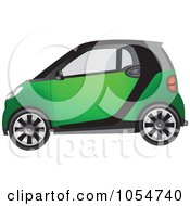 Royalty Free Vector Clip Art Illustration Of A Tiny Compact Green Car by vectorace