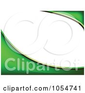 Royalty Free Vector Clip Art Illustration Of A Green And Gold Frame With White Space