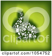 Royalty Free Vector Clip Art Illustration Of A Floral Easter Bunny On Green by vectorace