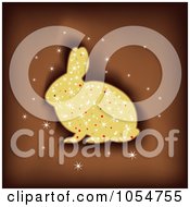 Royalty Free Vector Clip Art Illustration Of A Magic Easter Bunny On Brown by vectorace