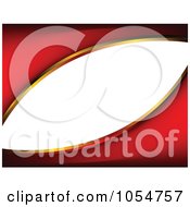 Royalty Free Vector Clip Art Illustration Of A Red And Gold Frame With White Space