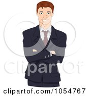 Poster, Art Print Of Executive Businessman With Folded Arms