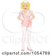 Royalty Free Vector Clip Art Illustration Of A Sexy Retro Nurse Pinup