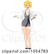 Royalty Free Vector Clip Art Illustration Of A Sexy Retro Female Doctor Pinup