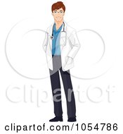Royalty Free Vector Clip Art Illustration Of A Handsome Male Doctor