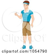 Royalty Free Vector Clip Art Illustration Of A Man Holding A Thumb Up