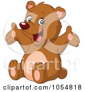 Poster, Art Print Of Cute Bear Holding Out His Arms
