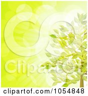 Poster, Art Print Of Bubbled Light Behind A Summer Tree On Green
