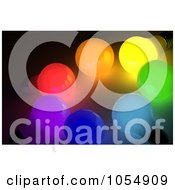 Poster, Art Print Of 3d Circle Of Colorful Light Bulbs