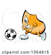 Orange Blinky Playing Soccer