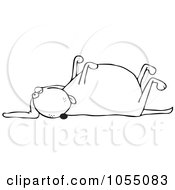 Poster, Art Print Of Outline Of A Dog Playing Dead