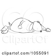 Poster, Art Print Of Outline Of A Sleeping Dog
