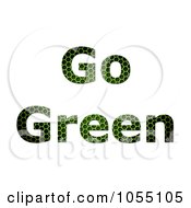Poster, Art Print Of Grid Textured Go Green Text