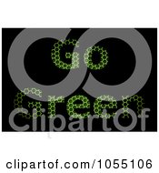 Royalty Free Clip Art Illustration Of Grid Textured Go Green Text On Black