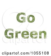 Poster, Art Print Of Grass Textured Go Green Text