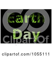 Poster, Art Print Of Green Grass Ray Earth Day Text On Black
