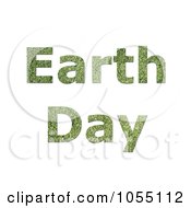 Poster, Art Print Of Green Grass Textured Earth Day Text