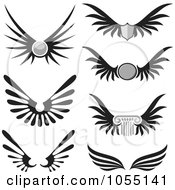 Poster, Art Print Of Digital Collage Of Black And White Wings