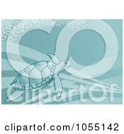 Royalty Free Vector Clip Art Illustration Of A Sea Turtle Swimming