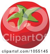 Royalty Free Vector Clip Art Illustration Of A Gradient Red Tomato