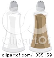 Royalty Free Vector Clip Art Illustration Of Salt And Pepper Shakers