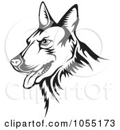 Poster, Art Print Of Black And White Guard Dog