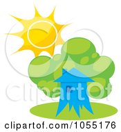 Tree House And Summer Sun