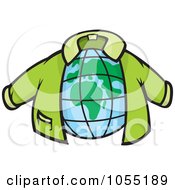 Poster, Art Print Of Green Jacket Around A Globe