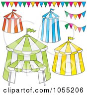 Poster, Art Print Of Digital Collage Of Big Top Circus Tents And Banners