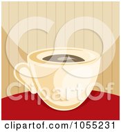 Poster, Art Print Of Coffee Cup On A Red Table