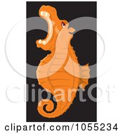 Poster, Art Print Of Orange Seahorse