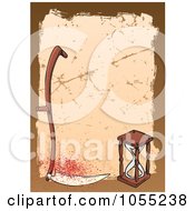 Poster, Art Print Of Scythe And Hourglass