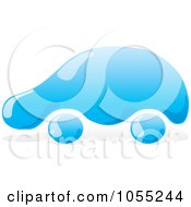 Royalty Free Vector Clip Art Illustration Of A Blue Car Wash Logo 1 by Any Vector