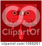 Royalty Free Vector Clip Art Illustration Of A Bleeding Love Song Cassette Tape by Any Vector