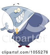 Poster, Art Print Of Shark Businessman