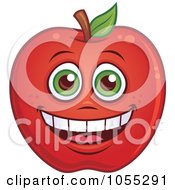 Poster, Art Print Of Happy Apple Characters