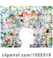Poster, Art Print Of White Profiled Face Against A Collage Of Pictures - 2
