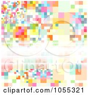 Abstract Background Of Colorful Pixels And Copyspace