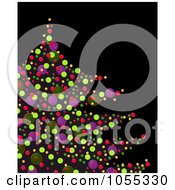 Royalty Free Clip Art Illustration Of A Confetti Christmas Tree On Black