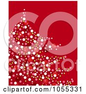 Poster, Art Print Of Confetti Christmas Tree On Red