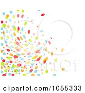 Poster, Art Print Of Background Of Colorful Dots Swirling On White