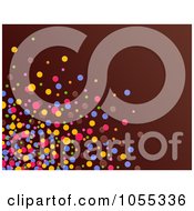 Poster, Art Print Of Background Of Colorful Dots On Brown - 1