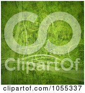 Grungy Green Textured Background With Curling Tendrils