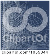 Royalty Free Clip Art Illustration Of An Abstract Blue Techno Graph Background