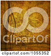 Grungy Brown Textured Background With Curling Tendrils