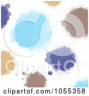 Royalty Free Clip Art Illustration Of A Background Of Colorful Painted Spots On White 1